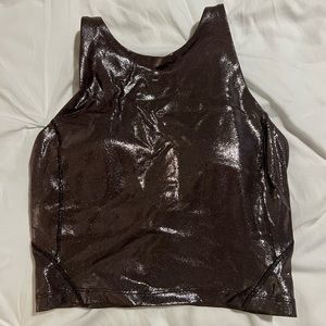 Lululemon high neck align tank - brown foil
